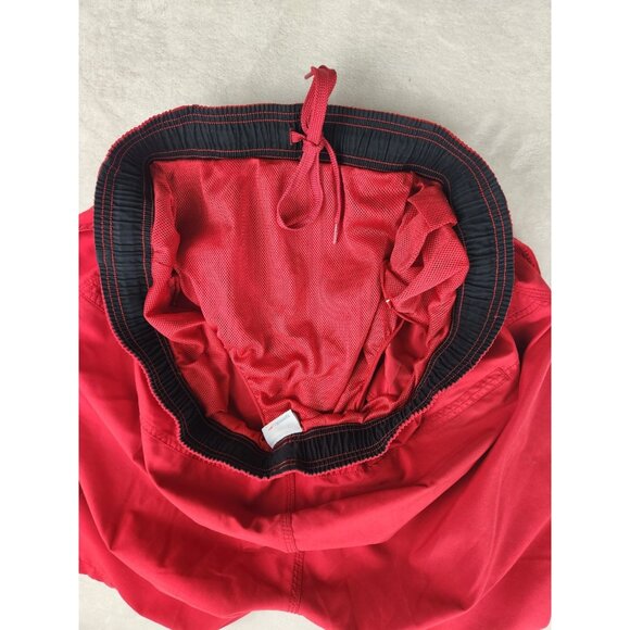 Speedo Mens Shorts Swim Trunks Red Size XXL String Waistband - Picture 6 of 14